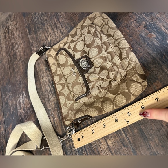 Coach Beige and Brown Crossbody Bag Purse - Picture 8 of 8